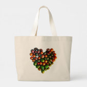Tomaten Hart Grote Tote Bag (Achterkant)