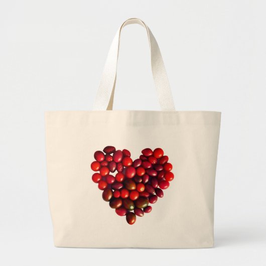 Tomaten Hart Grote Tote Bag (Voorkant)