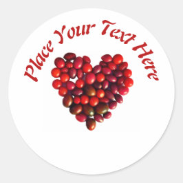 Tomaten Hart Ronde Sticker