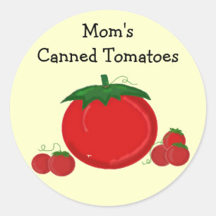 Tomaten in blik ronde sticker
