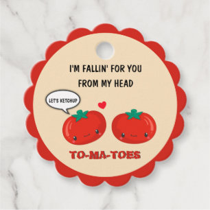 Tomaten in Love Cute Romantic Valentijnsdag Bedankjes Labels