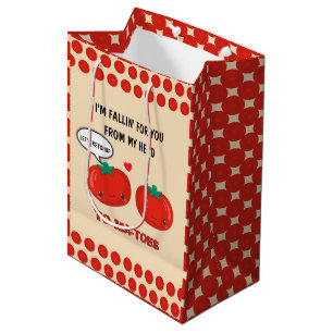 Tomaten in Love Cute Romantic Valentijnsdag Medium Cadeauzakje