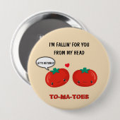 Tomaten in Love Cute Romantic Valentijnsdag Ronde Button 4,0 Cm (Voorkant /achterkant)