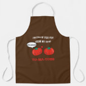 Tomaten in Love Cute Romantic Valentijnsdag Schort (Voorkant)