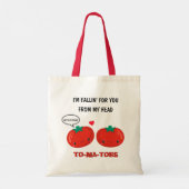 Tomaten in Love Cute Romantic Valentijnsdag Tote Bag (Achterkant)