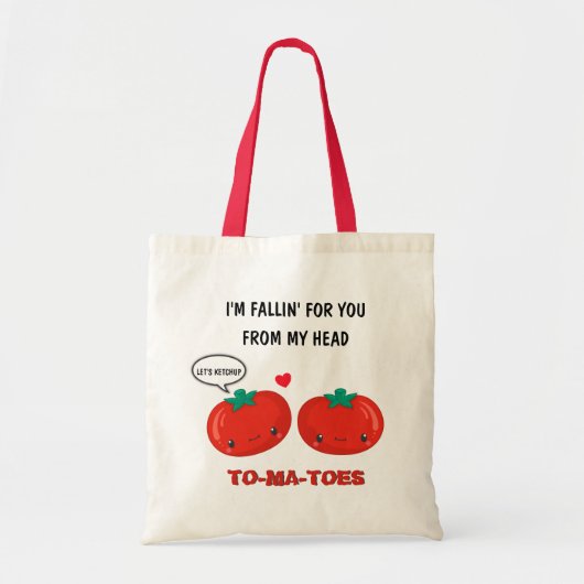 Tomaten in Love Cute Romantic Valentijnsdag Tote Bag (Voorkant)