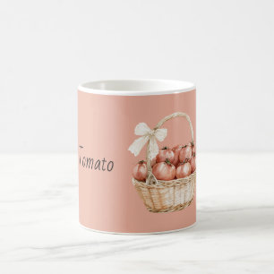 Tomaten in mand met strik koffiemok