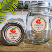 Tomaten Inblikken Jar Kraft Papier Stijl Label
