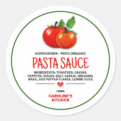 Tomaten inblikken pot gepersonaliseerd label (Voorkant)