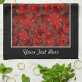 Tomaten keukenhanddoek - Optionele personalisatie (Gevouwen)