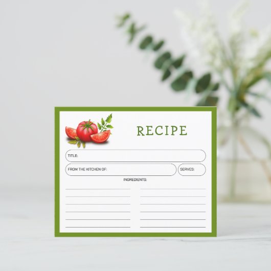 Tomaten Keukenkaart (Staand voorkant)