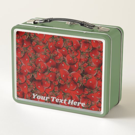 Tomaten Lunch Box - Optionele personalisatie (Achterkant)