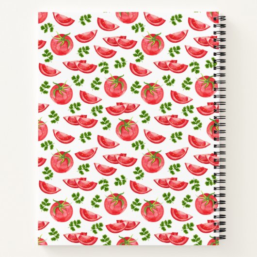 Tomaten met Cilantro Plant-gebaseerde Recipes op m Notitieboek (Achterkant)