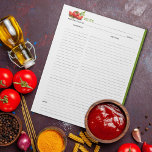 Tomaten Notitieblok met kweekrecept<br><div class="desc">Een eenvoudig notitieblok met tomaten voor de organisatie van het recept.</div>