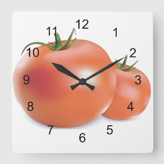 Tomaten Ontwerpwandklok Grote Klok (Voorkant)
