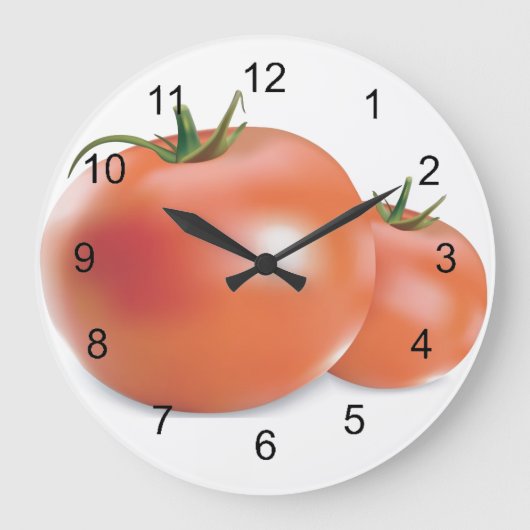 Tomaten Ontwerpwandklok Grote Klok (Voorkant)