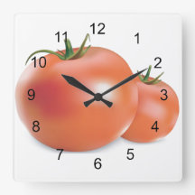 Tomaten Ontwerpwandklok