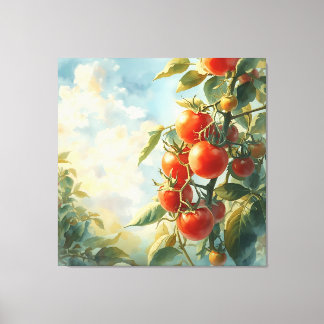  tomaten op een wijnstok canvas afdruk