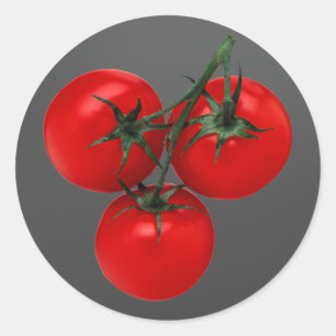 Tomaten op een wijnstok ronde sticker