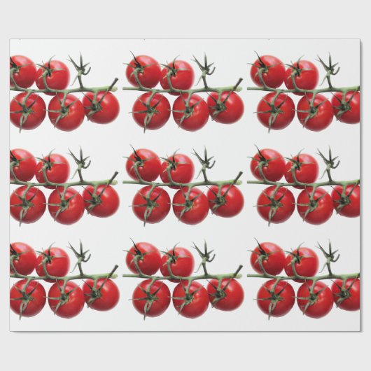 Tomaten op wijn cadeaupapier (Vlak)