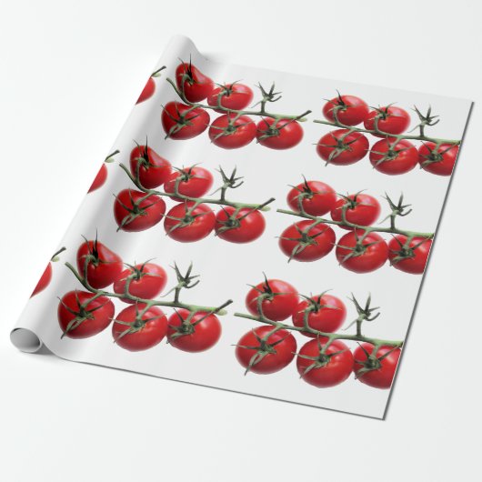 Tomaten op wijn cadeaupapier (Uitgerold)