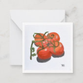 Tomaten op wijn notitiekaartje (Voorkant)