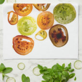 Tomaten op witte achtergrond theedoek (Gevouwen)