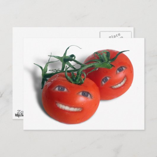 Tomaten op zoete basis briefkaart (Voorkant / Achterkant)