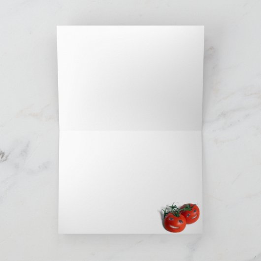 Tomaten op zoete basis kaart (Binnen)