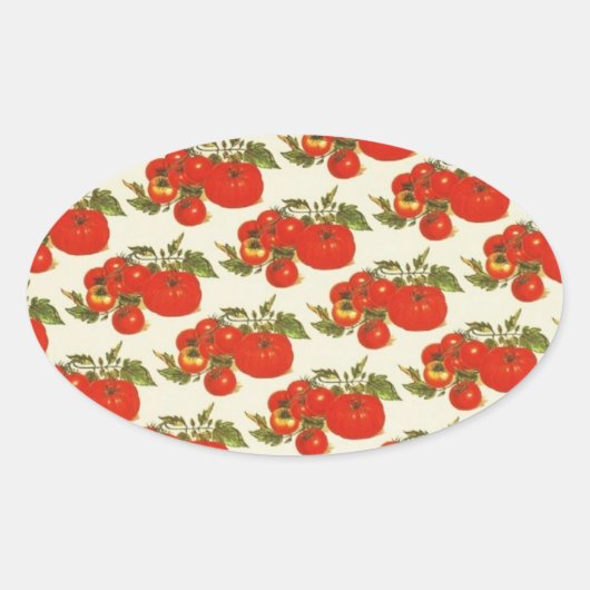 tomaten ovale sticker (Voorkant)