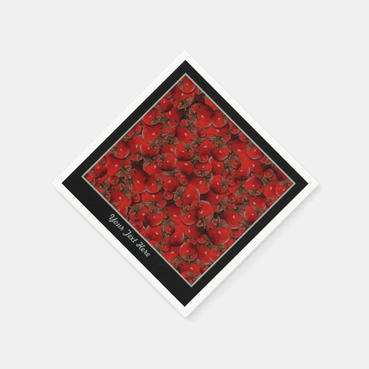 Tomaten Papier luiers - Optionele personalisatie Servet (Hoek)