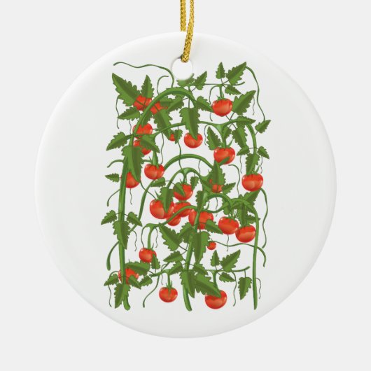Tomaten Patroon Keramisch Ornament (Voorkant)