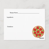 Tomaten Pizza Recipe Card Briefkaart (Achterkant)