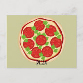 Tomaten Pizza Recipe Card Briefkaart (Voorkant)