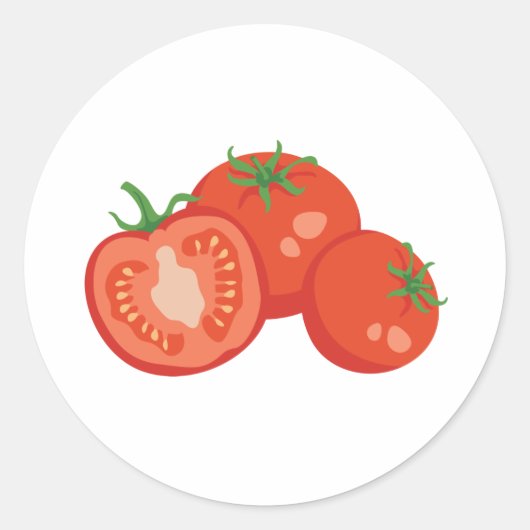 Tomaten Ronde Sticker (Voorkant)