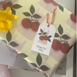 Tomaten Schort Apricetiket | Keukenverpakking Cadeaulabel