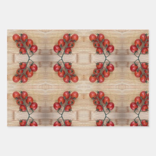 TOMATEN, SIAMESE KAT en BLOEMEN! Cadeaupapier (Voorkant)