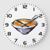 Tomaten Soep Kom met Lepel Grote Klok (Voorkant)