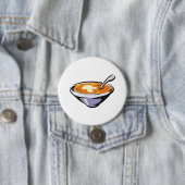 Tomaten Soep Kom met Lepel Ronde Button 7,6 Cm (In situ)