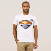 Tomaten Soep Kom met Lepel T-shirt (Voorkant volledig)