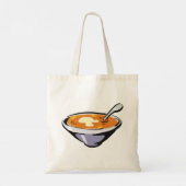 Tomaten Soep Kom met Lepel Tote Bag (Achterkant)
