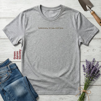 Tomaten Tegels en Thee Minimalistische Mahjong Tui Tri-Blend Shirt