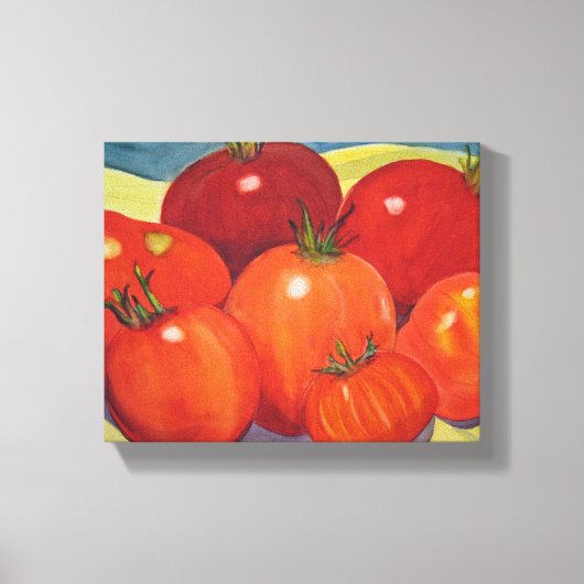 Tomaten uit mijn tuin canvas afdruk (Voorkant)