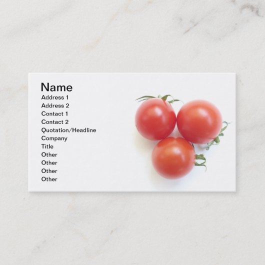 Tomaten Visitekaartje (Voorkant)