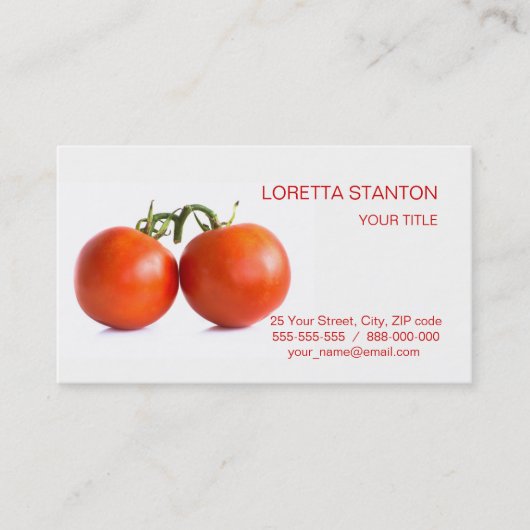 Tomaten Visitekaartje (Voorkant)