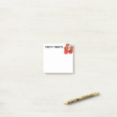 Tomaten Waterverf DOUANE Monogram op maat Post-it® Notes (Op bureau)