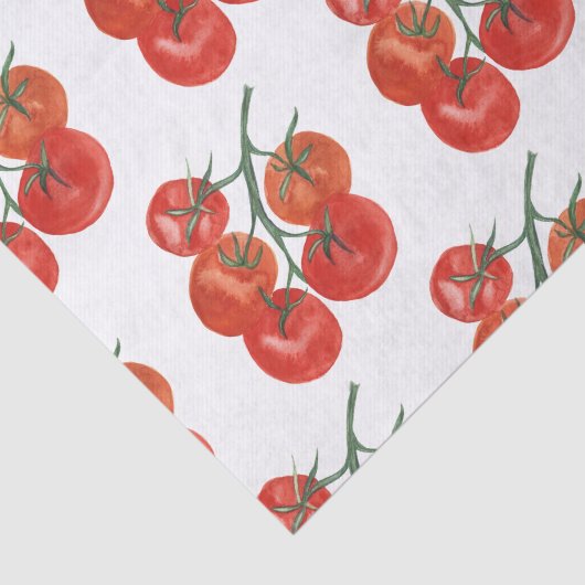 Tomaten Waterverf White Gift Tissuepapier (Detail)