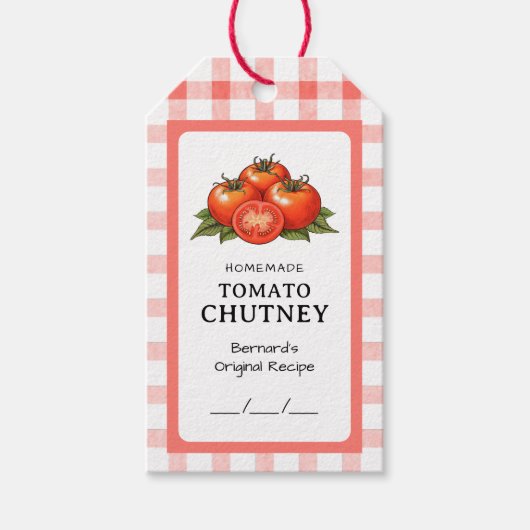 Tomatenchutney Conserve Cadeaulabel (Voorkant)