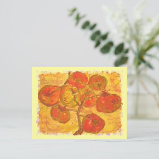 tomatencluster-waterverf briefkaart (Staand voorkant)