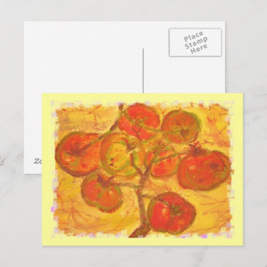 tomatencluster-waterverf briefkaart (Voorkant / Achterkant)